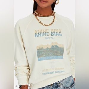 Anine Bing Arlo Desert Road Sweatshirt Size S